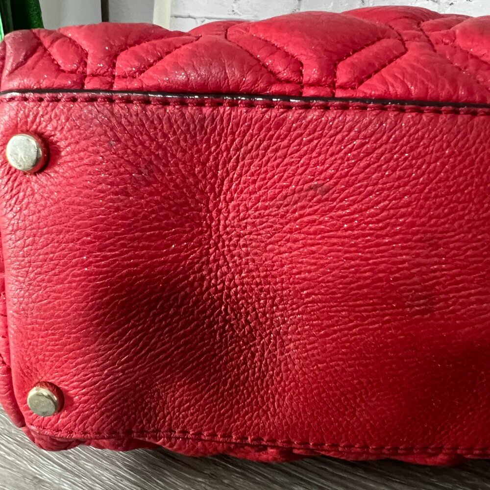 Kate Spade Astor Court Elena Red Quilted Leather Tote #WKRU1482 - Picture 4 of 7